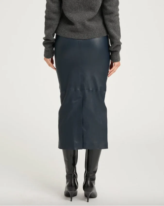 Leather Tube Skirt | Midnight - Image 4