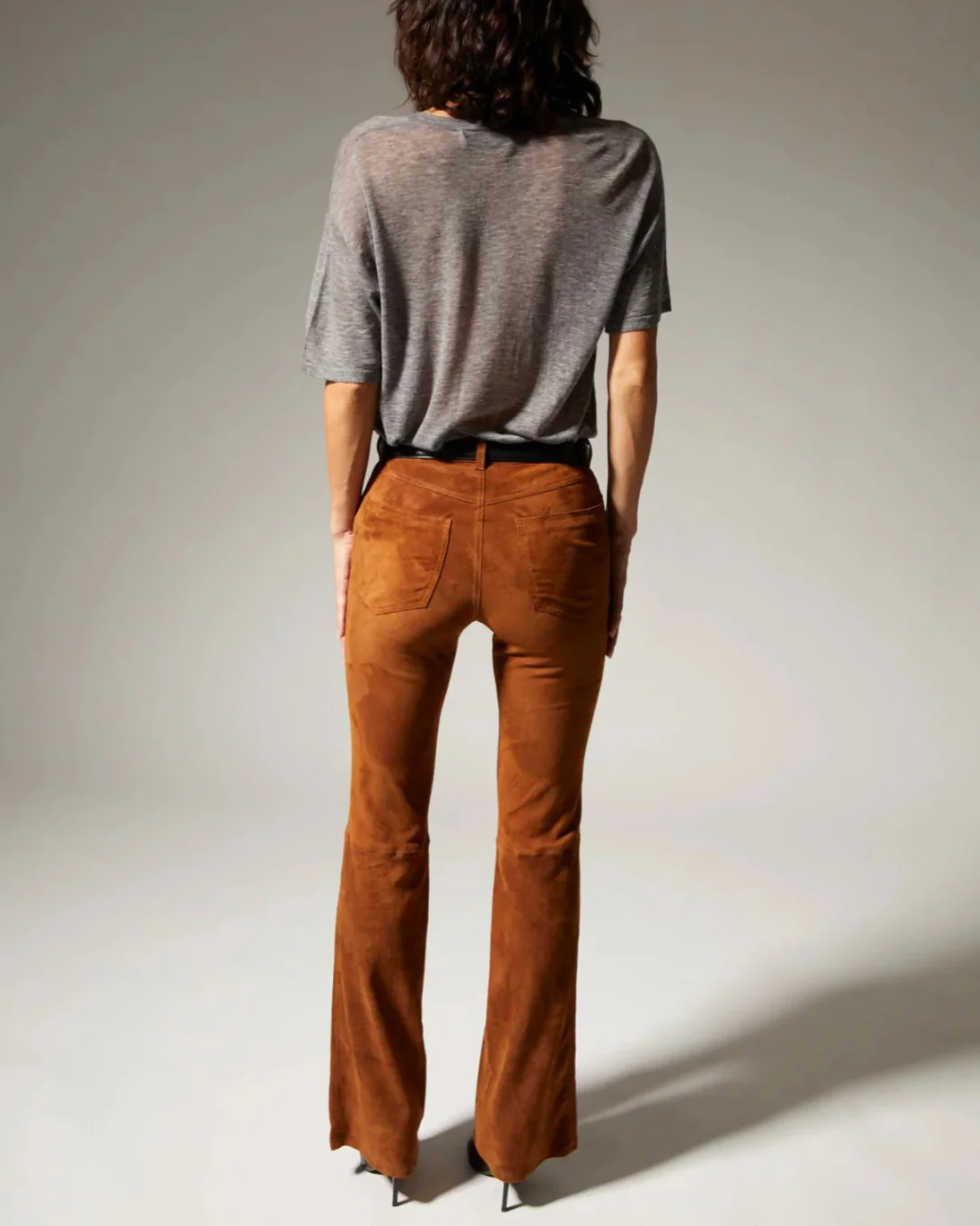 Superfine V Neck Tee | Grey - Image 3