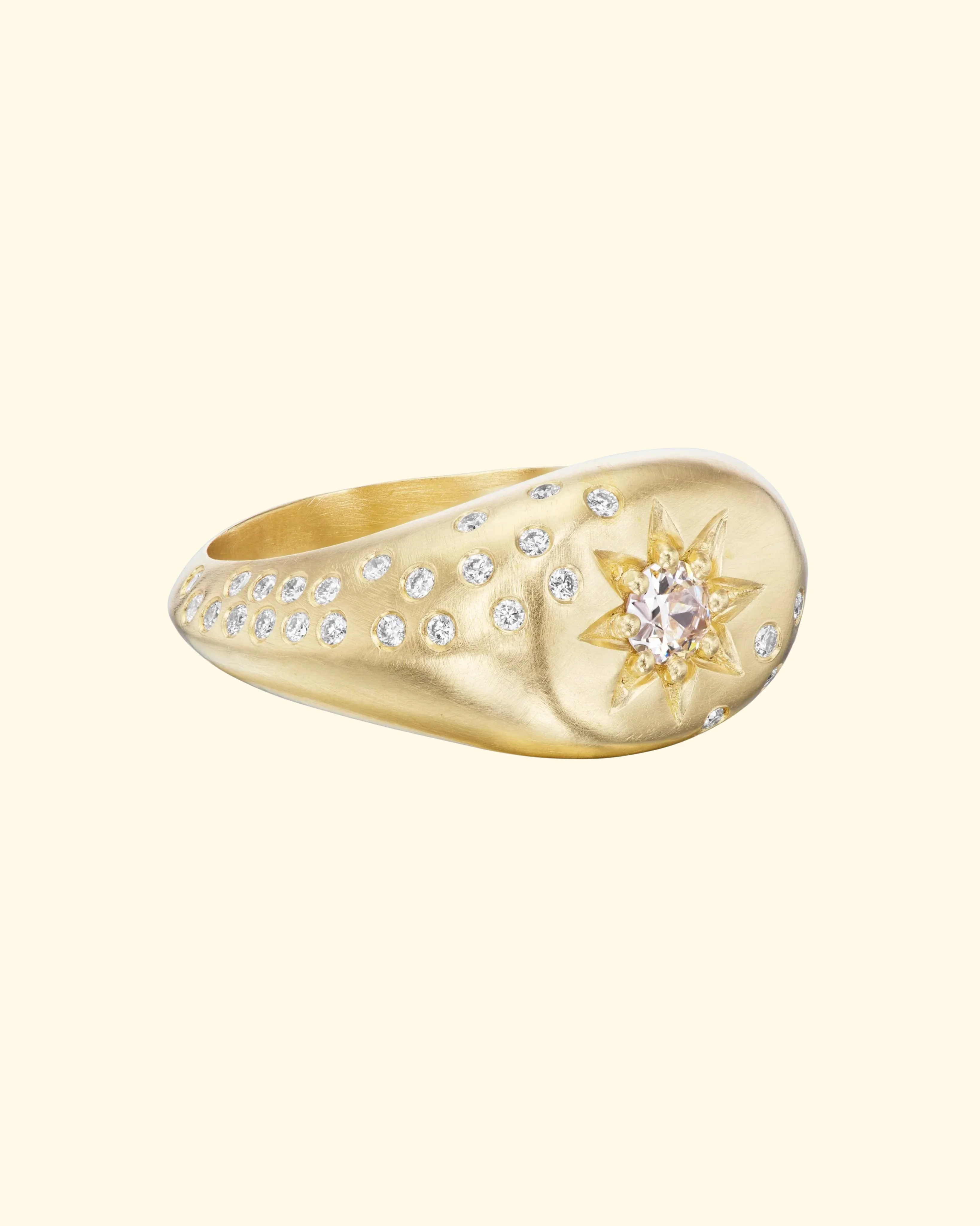 Victorian Star Signet Ring With Diamonds - ONLINE ONLY | PREORDER - Image 3