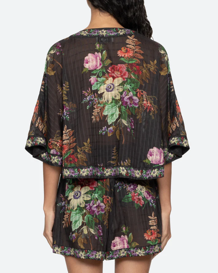 Viktoria Print Tie-Front Top | Multi - Image 6