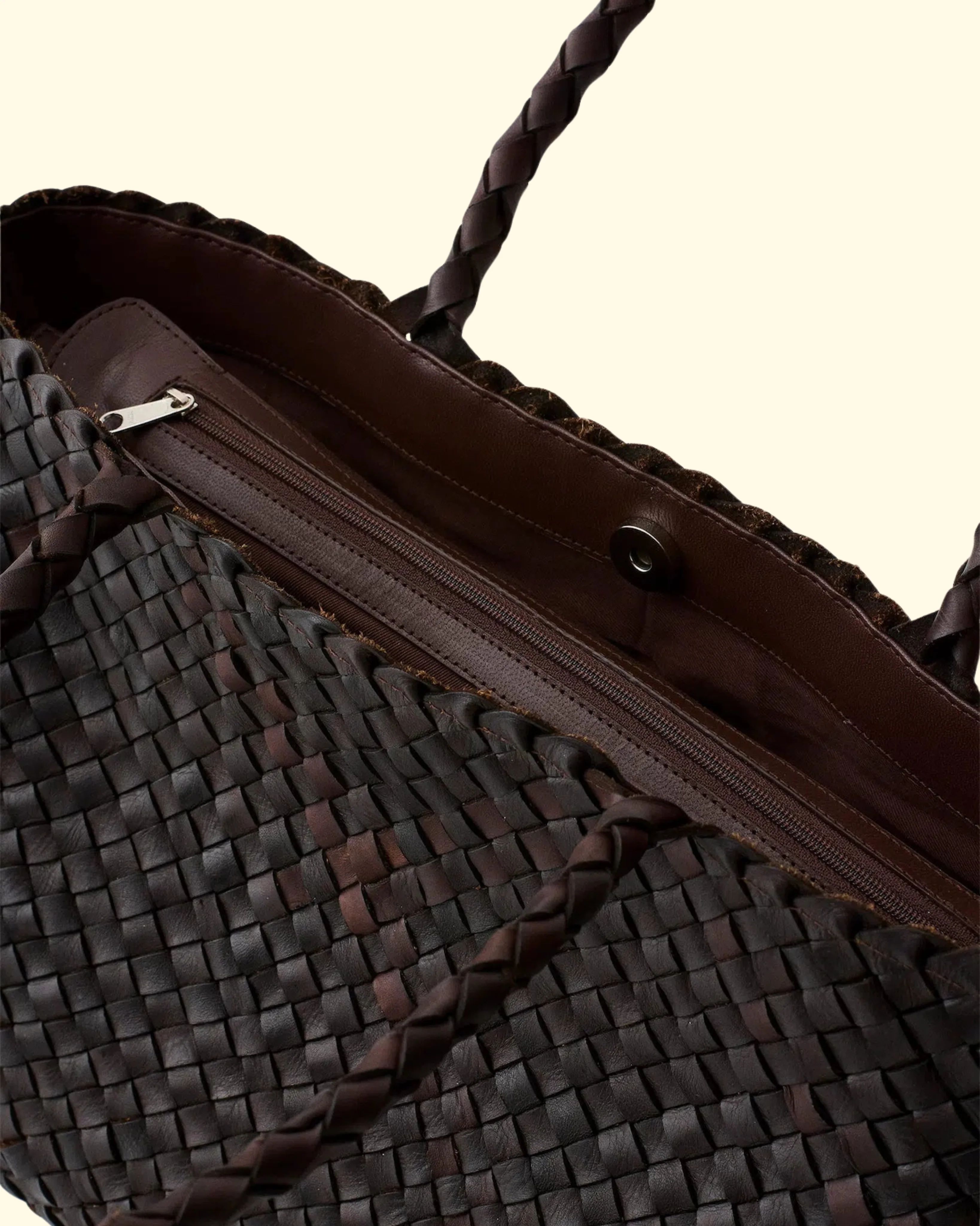 Vintage Mesh Tote | Dark Brown - Image 6