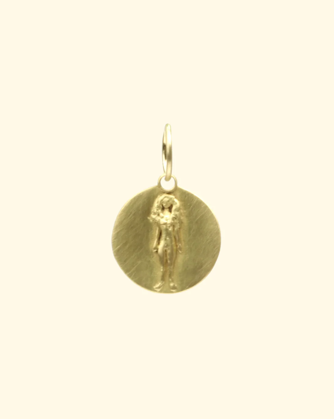 Virgo Medal Charm | 18k Yellow Gold