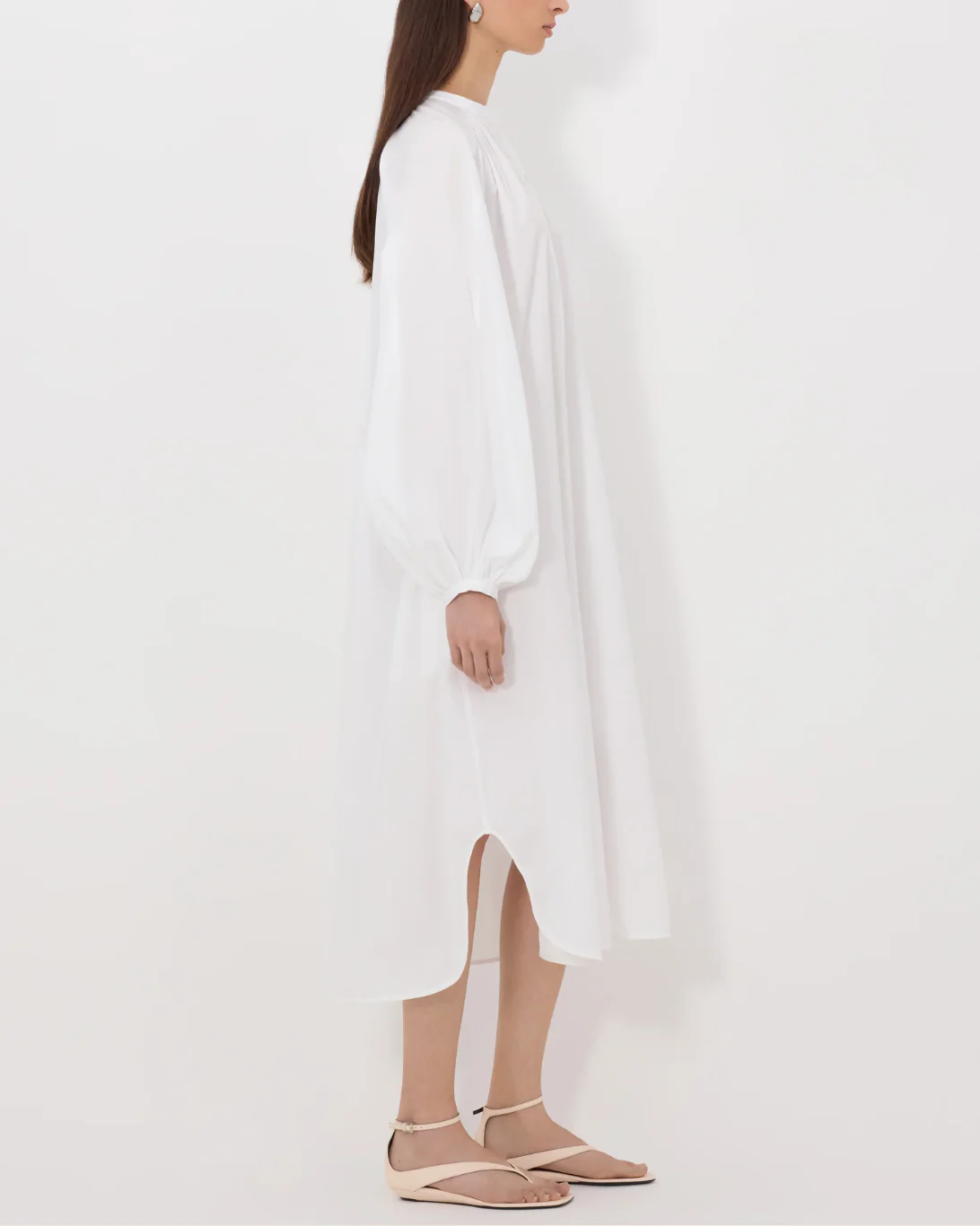 Vitti Loose-Fit Blouse Dress | White - Image 3