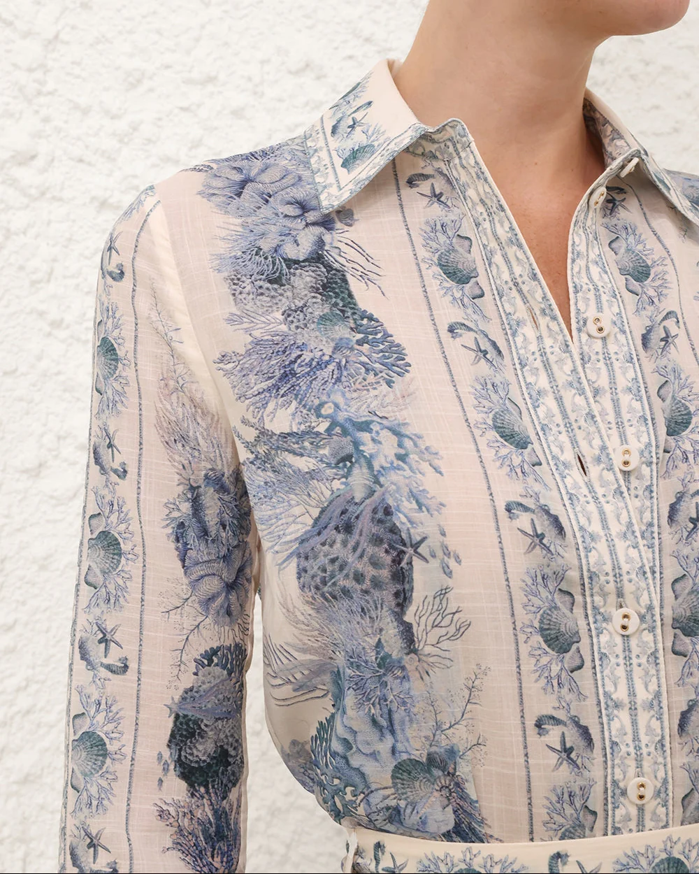 Wanderlust Body Shirt | Blue Toile - Image 2