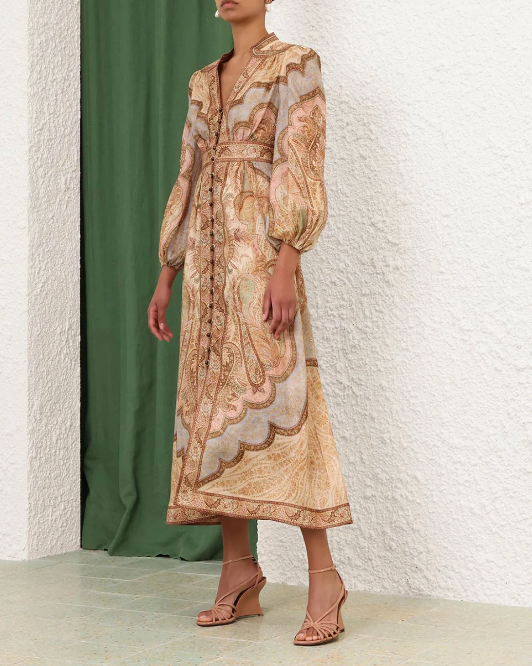 Wanderlust Plunge Midi Dress | Tapestry - Image 3