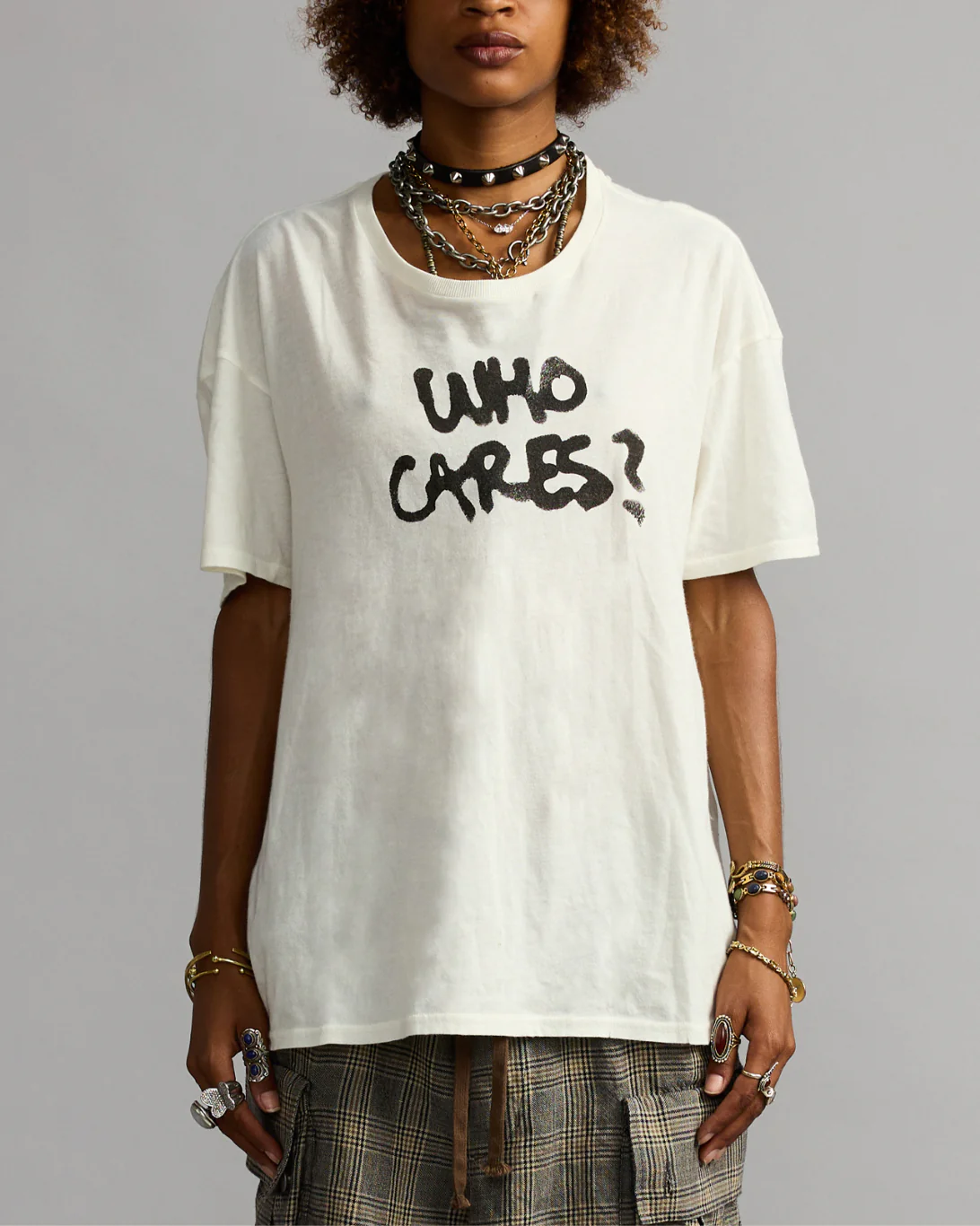 Who Cares T-Shirt | Off White