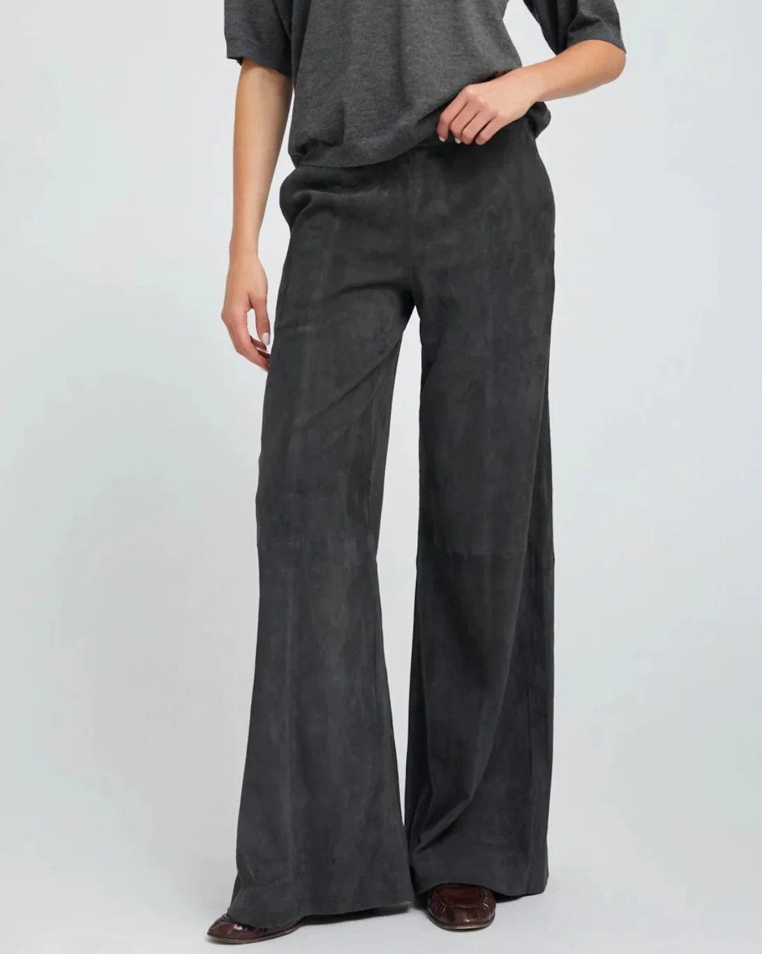 Wide Leg Pant | Charcoal