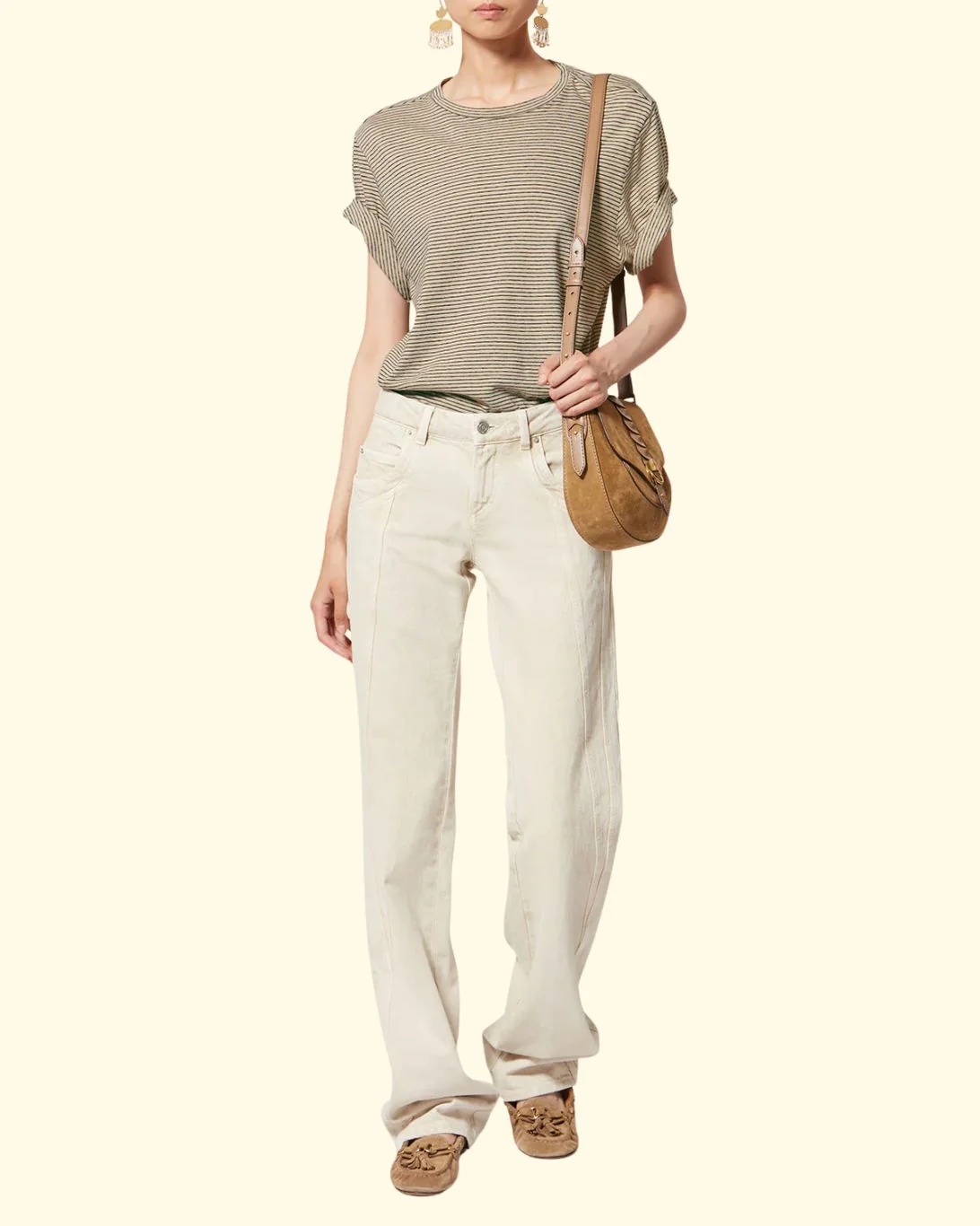 Zewel T-Shirt | Black/Beige - Image 2